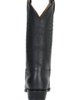 Men's Pointed Toe Leather Cowboy Boots - Made in Mexico - Black 135