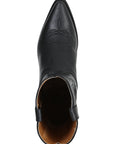 Men's Pointed Toe Leather Cowboy Boots - Made in Mexico - Black 135