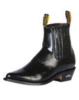 Ankle Cowboy Boot by El General in Black Chameleon