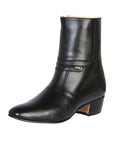 El Becerro Men's Western Dress Boot — Black Leather