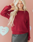 Rosalina Backless Drop Shoulder Sweater
