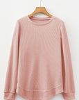Allison Waffle Long Sleeve Top