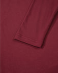Lace Trim Ruched V-Neck Long Sleeve Top