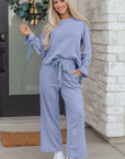 Rory Beau Flounce Long Sleeve Lounge Set