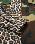 Leopard Camo Patchwork Oversized Shacket