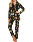 Baha Ranch Vintage Cowgirl Collage Western Pajama Set