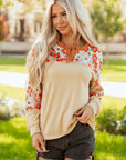 Azari Plaid Patchwork Casual Top