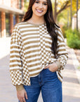 Fatima Patchwork Lantern Sleeve Blouse