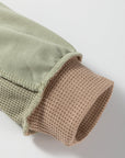 Maelynn Waffle Patchwork Oversize Sweatshirt