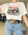 Merry Bud Christmas Tee or Crewneck