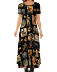 Baha Ranch Vintage Cowboy Collage Western Dress