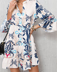 Chandler Bracelet Sleeve Buttoned Mini Dress
