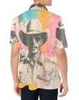 Baha Ranch Retro Pop Western Cool Cowboy Polo Shirt
