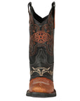 El General Rodeo Boot — Crazy Wine with Embroidery
