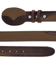 El General Cowboy Belt — Leather Nubuck Choco