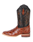 El General Rodeo Boot — Imitation Pirarucu in Cognac
