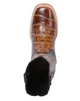 El General Rodeo Boot — Printed Caiman in Light Brown