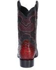 El General Rodeo Boot — Printed Ostrich Burgundy