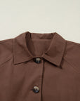 Leopard Lined Button Up Collared Jacket