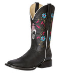 El General Ladies Rodeo Boot — Crazy Black