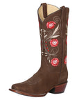 El General Womens Rodeo Boot — Suede Brown