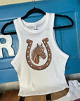 Vintage Pony Cropped Tank
