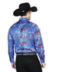 Blue Casual Long Sleeve Shirt