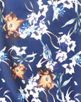 Blue Flowers Casual Long Sleeve Shirt