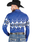El General Casual Long Sleeve Shirt in Blue
