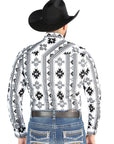 El General Casual Long Sleeve Shirt in White
