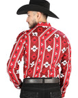 El General Casual Long Sleeve Shirt in Red