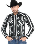 El General Casual Long Sleeve Shirt in Black