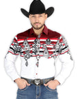 El General Casual Long Sleeve Shirt in Burgundy