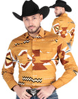 El General Casual Long Sleeve Shirt in Taupe