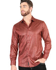 El General Burgundy Casual Long-Sleeve Shirt