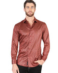 El General Burgundy Casual Long-Sleeve Shirt