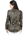 El General Casual Long-Sleeve Shirt in Black/Gold