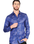 El General Royal Blue Casual Long-Sleeve Shirt
