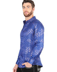 El General Royal Blue Casual Long-Sleeve Shirt