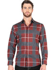 El General Burgundy Casual Long-Sleeve Shirt
