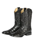 El General Rodeo Boot — Imitation Pirarucu in Black