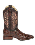 El General Rodeo Boot — Imitation Pirarucu in Brown