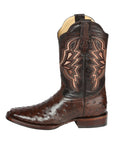 El General Rodeo Boot — Imitation Ostrich in Brown