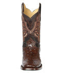 El General Rodeo Boot — Imitation Ostrich in Brown
