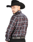 El General Casual Long Sleeve Shirt in Black/Gray