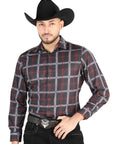 El General Casual Long Sleeve Shirt in Black/Gray