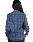El General Casual Long-Sleeve Shirt in Black/Blue