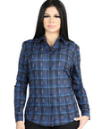 El General Casual Long-Sleeve Shirt in Black/Blue