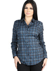 El General Casual Long-Sleeve Shirt in Gray/White