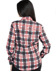 El General Casual Long-Sleeve Shirt in White/Red